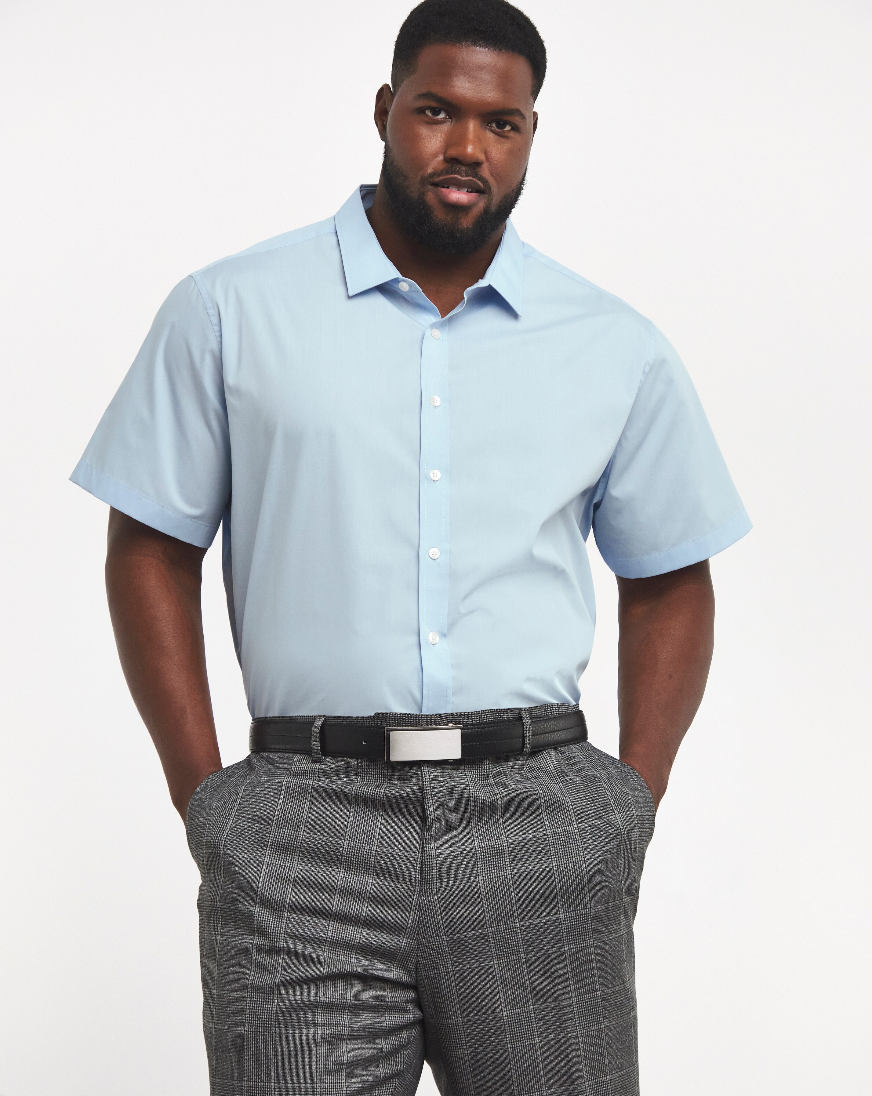 Men's Blue 21 Inch Collar Shirts | Fashion World