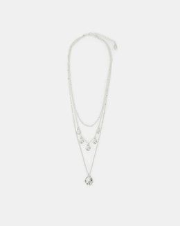 Accessorize Textured Charm Layered Necklace