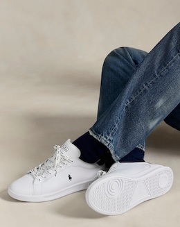 Polo Ralph Lauren Heritage Court Leather Trainers - White