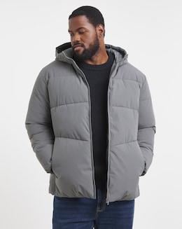 Jack &amp; Jones Global Puffer Coat - Grey