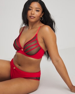 Simply Be Sexy Sheer Mesh Plunge Bra
