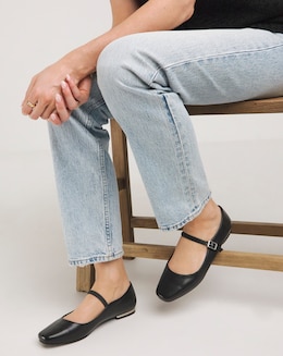 Simply Be Emilie Mary Jane Stretch Ballerina Shoes - Extra Wide Fit (EEE)
