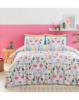 Fusion Tropic Flamingo Duvet Set