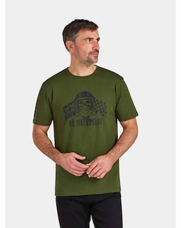 Raging Bull RB Bikers Club Print T-Shirt Army Green