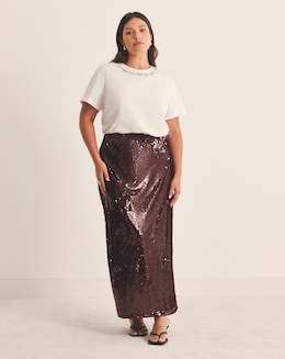 Sequin Midaxi Skirt