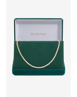Jon Richard 14K Gold Plated and Crystal Cubic Zirconia Tennis Necklace -Gift Box