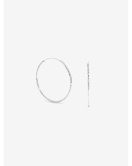 Simply Silver Sterling Silver 925 Polished Diamond Cut Sleeper Hoop Earrings