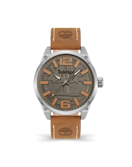 Timberland Brown Leather Strap Watch