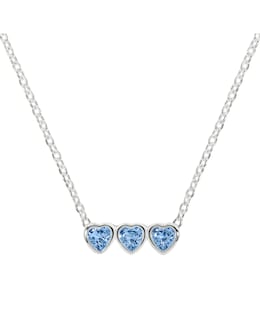 Radley Silver Blue Three Heart Necklace