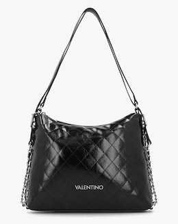 Valentino Bags Wakanda Diamond Quilt Gloss Black Hobo Backpack