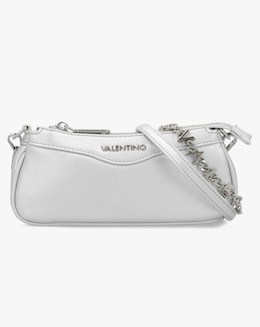 Valentino Bags Elly Silver Logo Strap Shoulder Bag