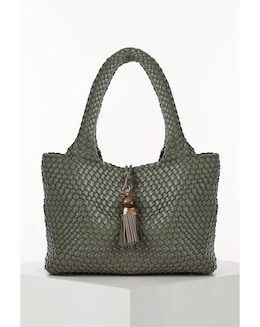 Luella Grey Saskia Khaki Woven Tote