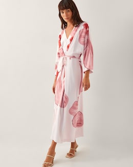 Monsoon June Floral Kimono Maxi Dress