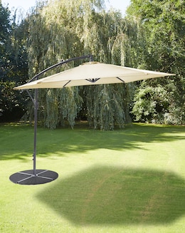 Cream Elton 3m Cantilever Garden Parasol