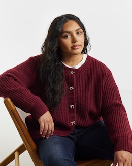 Lovedrobe Button Bw Chunky Cardigan