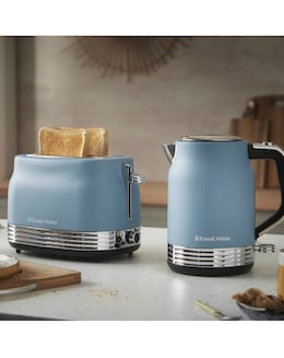 Hanley Kettle &amp; 2 Slice Toaster Bundle - Retro Blue