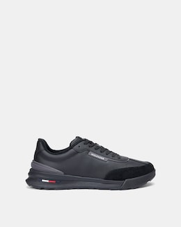 Tommy Hilfiger Leather Mix Retro Runner - Black