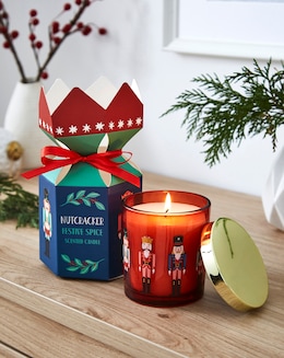 Nutcracker Festive Spice Scented Glass Candle
