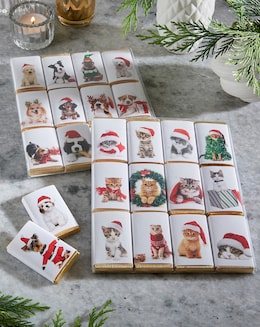 House of Dorchester Christmas Cats &amp; Dogs Chocolate Slims Duo Pack