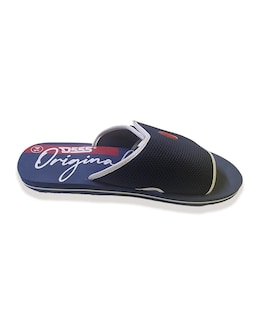 D555 Big &amp; Tall Drake-1 Slider with Velcro Fastening - Navy