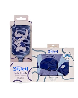 Disney Stitch Denim Hairbrush &amp; Shower Cap