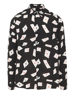 Long Sleeve Falling Playing Card Shirt