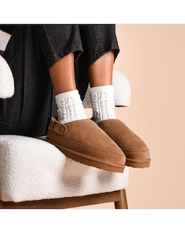 Just Sheepskin Ladies Quinn Sheepskin Sling Back Mule Slipper