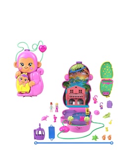 Polly Pocket Large Wearable Momma Monkey &amp; Baby Playset