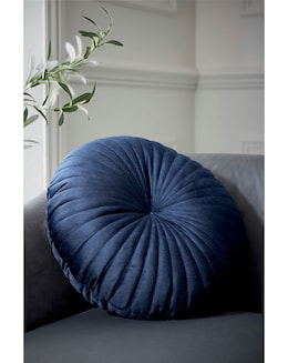 Catherine Lansfield Round Velvet Cushion