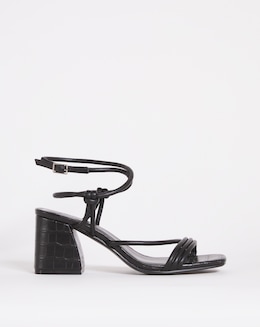 Tensey Strappy Ankle Block Heeled Sandals - Extra Wide Fit (EEE)