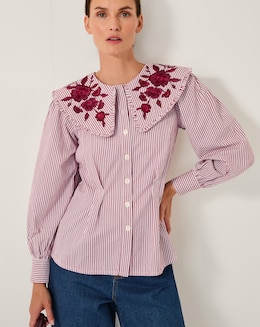 Monsoon Marta Floral Stripe Shirt