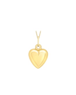 9ct Yellow Gold Heart Pendant On Chain