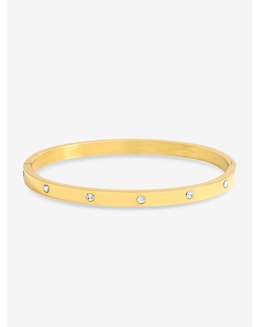 Jon Richard Gold Plated Stainless Steel Crystal Polished Bangle