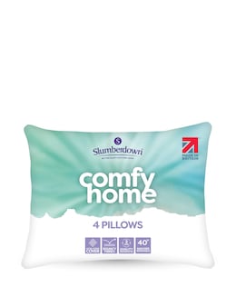 Slumberdown Comfy Home Medium Support Pillow - 4 Pack