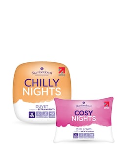 Slumberdown Chilly Nights 15 Tog Duvet + 2 Cosy Nights Pillow Bundle