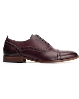 Base London Cast Washed Lace Up Brogue Shoe