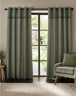 Catherine Lansfield Melville Eyelet Lined Curtains