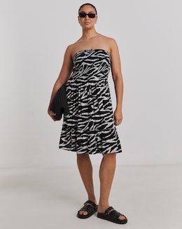 Value Shirred Mini Beach Dress