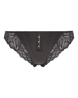 Figleaves Erin Leather &amp; Lace Brazilian