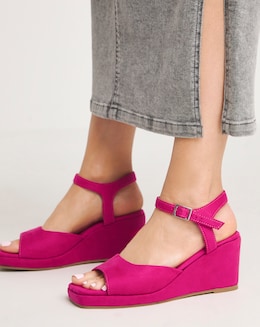 Lexi Barely There Wedge Sandals - Wide Fit (E)