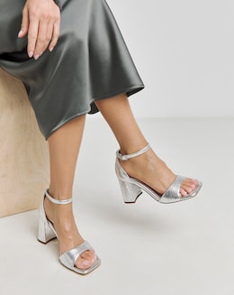 London Barely There Block Heel Sandals - Extra Wide Fit (EEE)