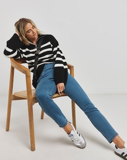 Sculpt &amp; Define Mid Blue Slim Leg Jeggings