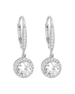 Simply Silver Sterling Silver 925 Halo Drop Earrings