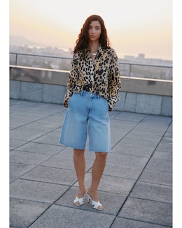 MANGO ANIMAL PRINT SHIRT