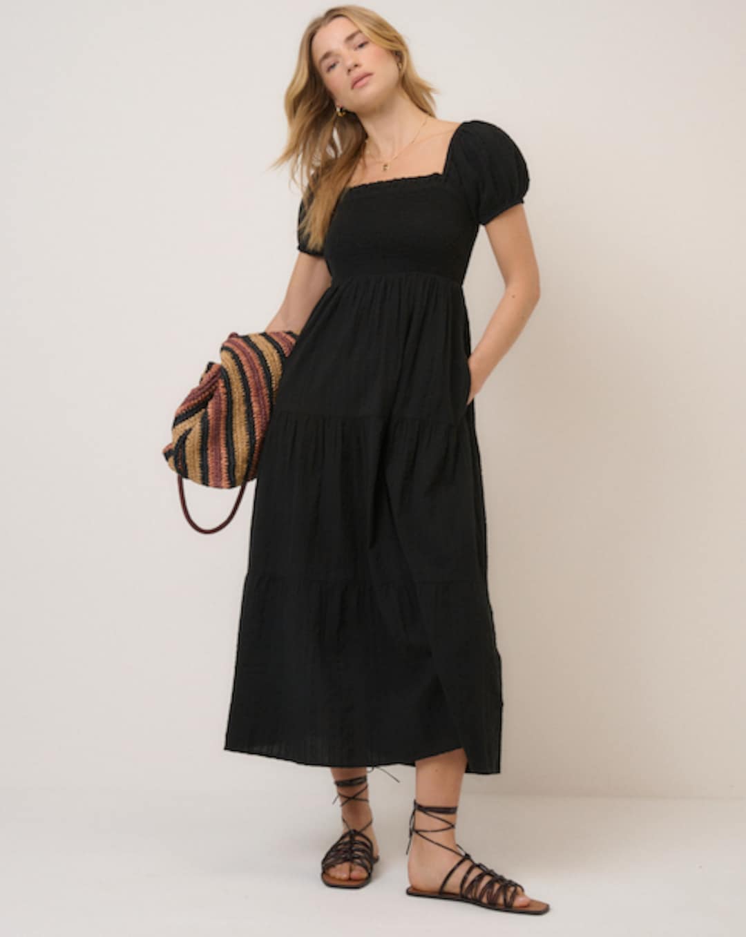 slim fit dress slacks Long Black Mermaid Dress AFWABU1294 main image 1