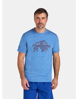 Raging Bull Union Jack Bull T-Shirt Denim Blue