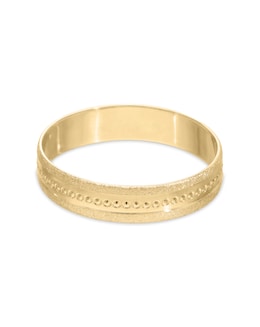 Ladies 9 Carat Gold  Pitted Detail Wedding Ring