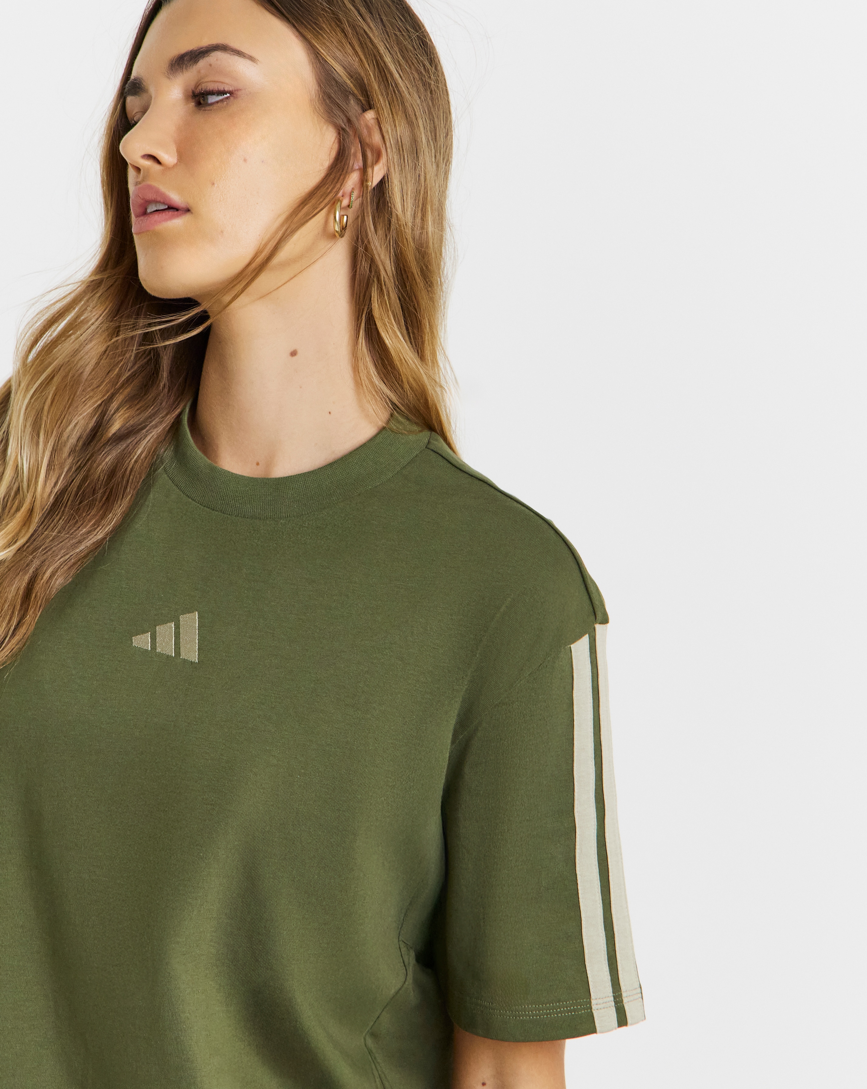 adidas 3 Stripes Boyfriend T-Shirt