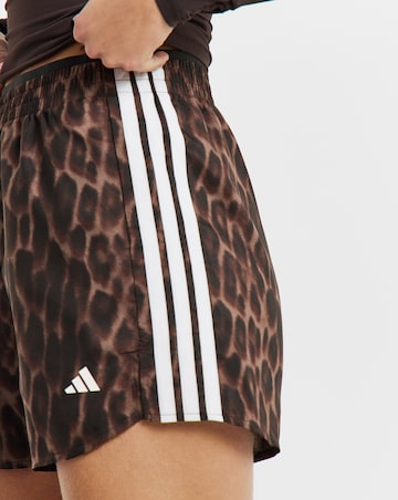 Adidas 3 Stripe Leopard Print Shorts