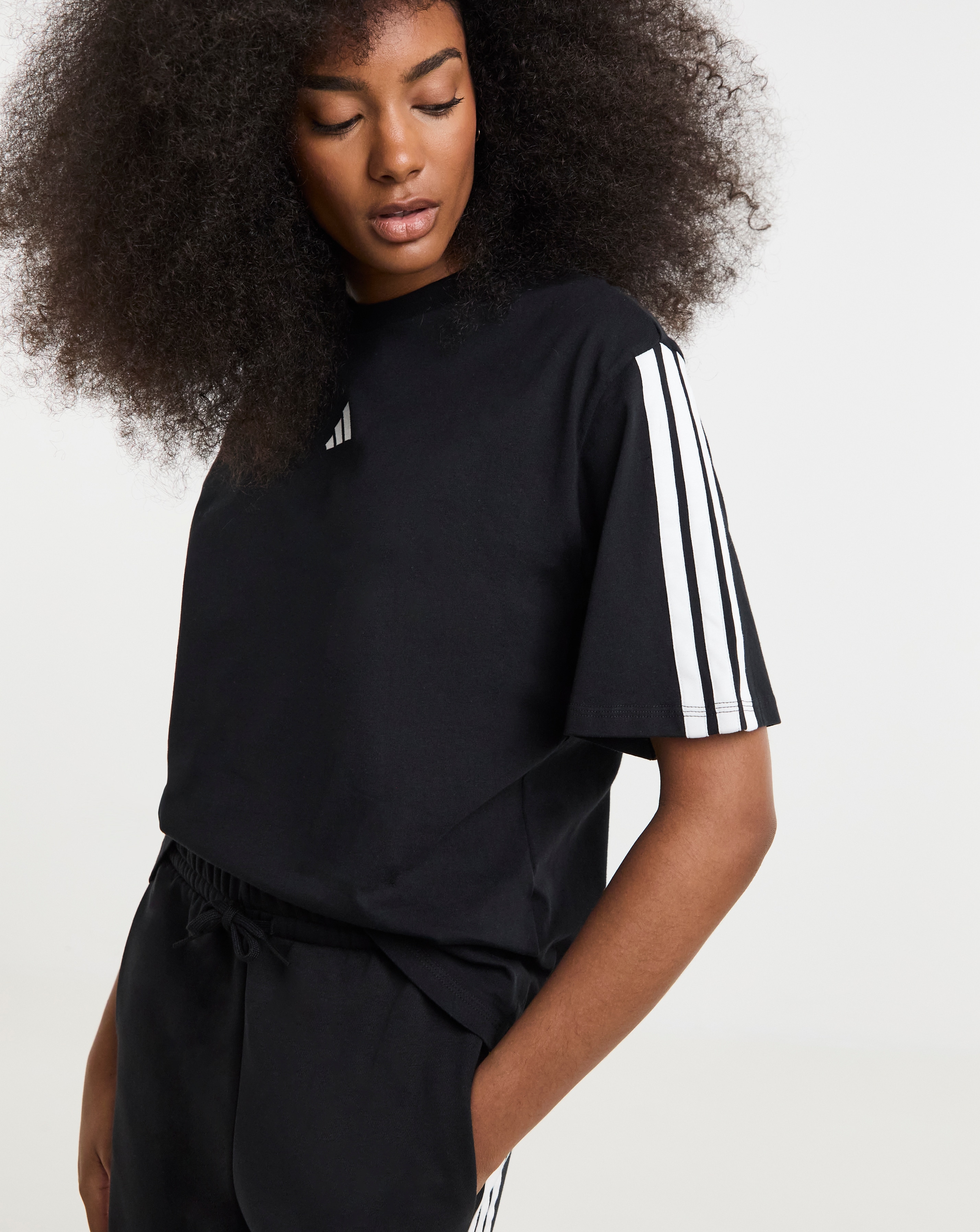 adidas 3 Stripes Boyfriend T-Shirt
